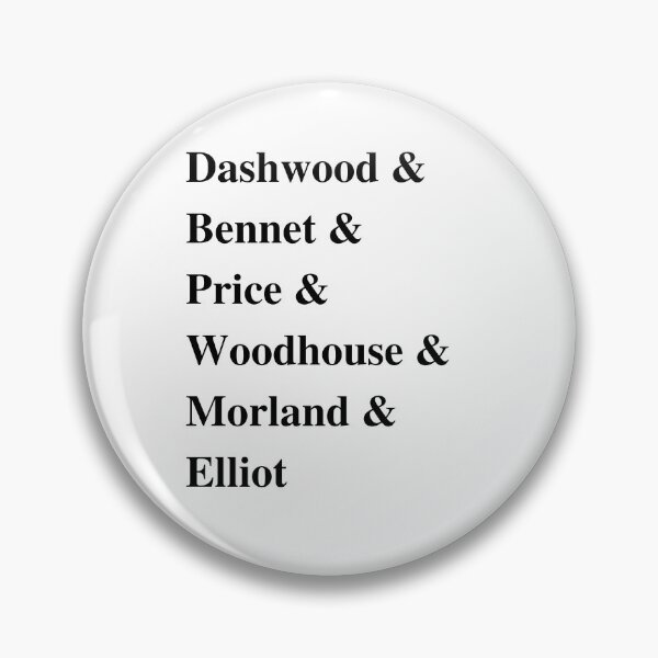 Item preview, Jane Austen characters listed in text form designed and sold by itinerist.