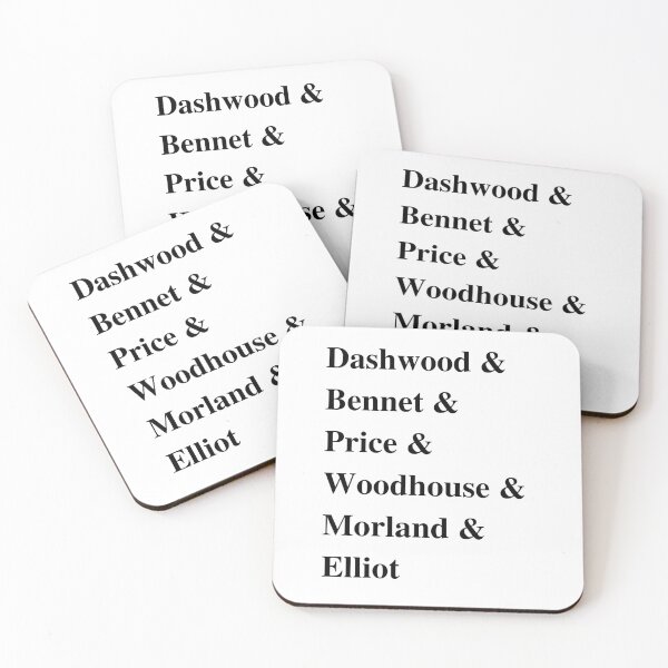 Item preview, Jane Austen characters listed in text form designed and sold by itinerist.