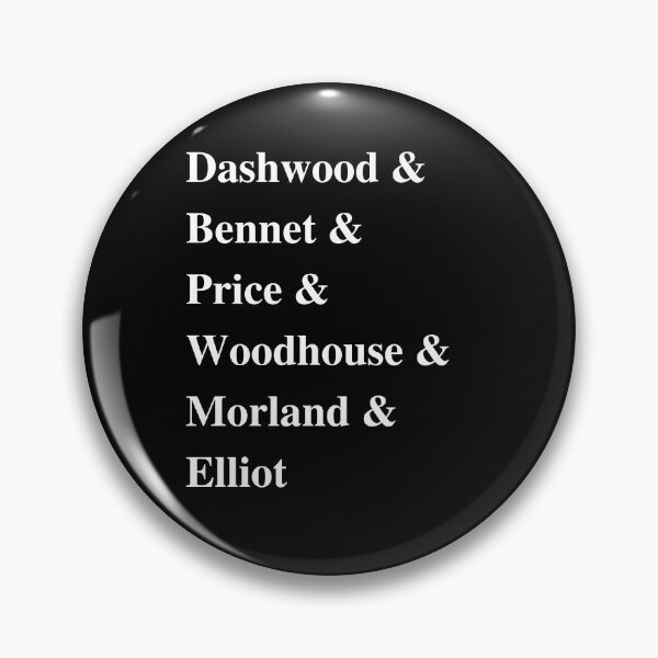 Item preview, Jane Austen characters listed in text form designed and sold by itinerist.