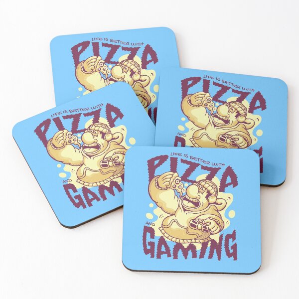 Item preview, Life is better with pizza and gaming designed and sold by Piztees.