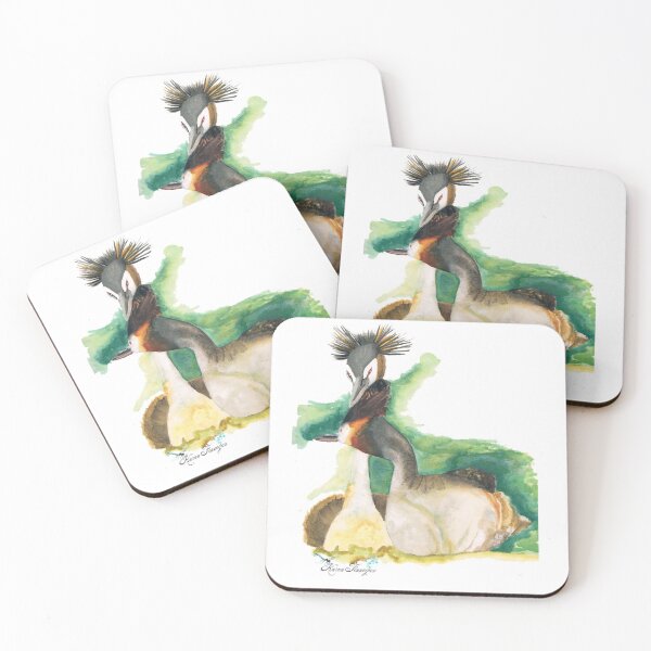 Item preview, Great Crested Grebes designed and sold by Karen Finnegan.