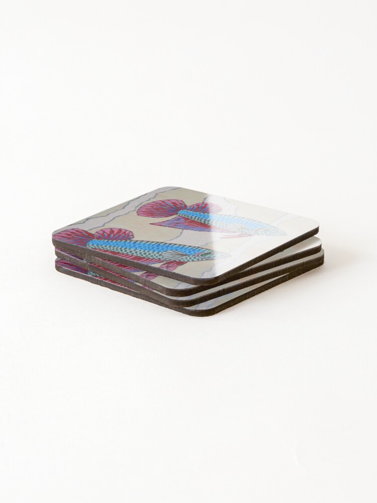 Thumbnail 4 of 5, Coasters (Set of 4), Beta Fish designed and sold by RudyYoder.