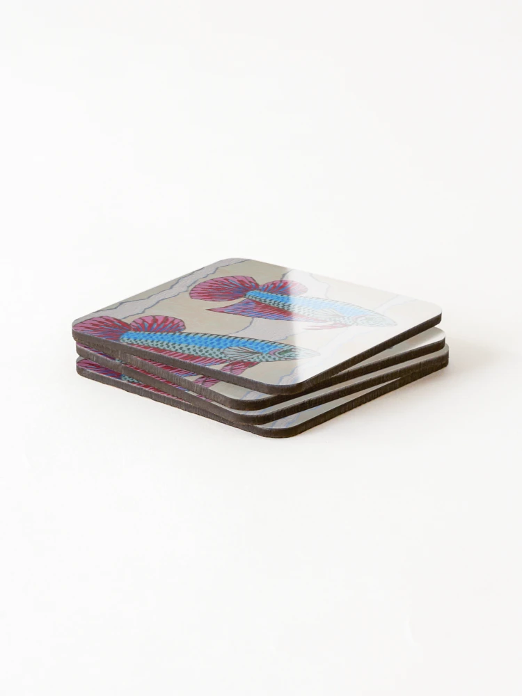 Thumbnail 4 of 5, Coasters (Set of 4), Beta Fish designed and sold by RudyYoder.
