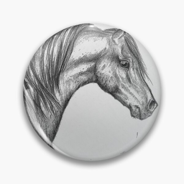 Item preview, Arabian horse portrait drawing designed and sold by horseaddicted.