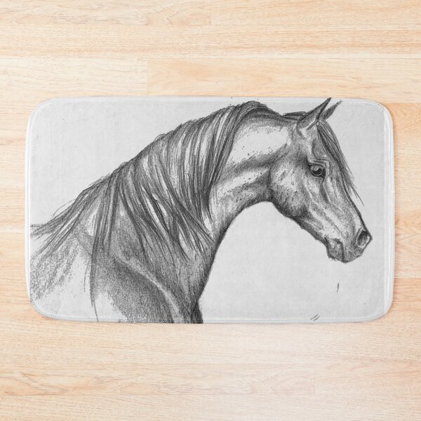 Item preview, Arabian horse portrait drawing designed and sold by horseaddicted.
