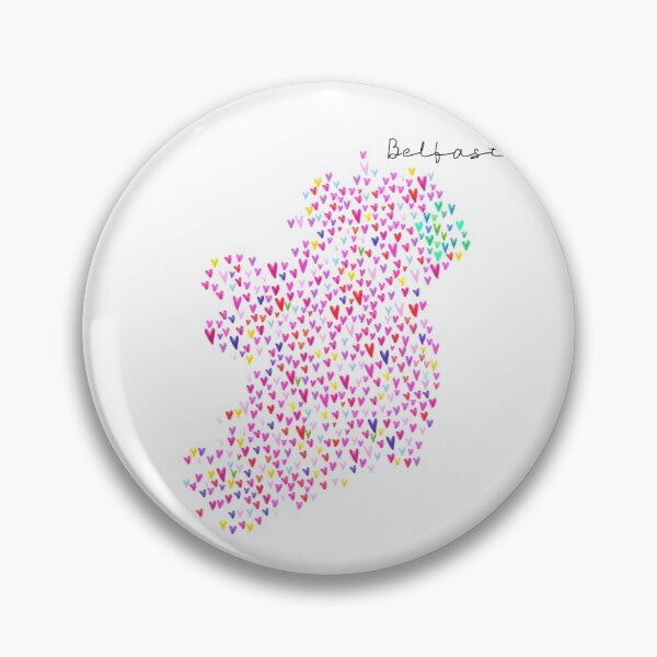 Item preview, Mapa del corazón de Irlanda - Belfast designed and sold by Coloursbykim.