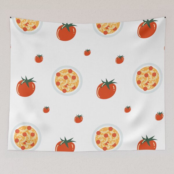 Item preview, Tomato spaghetti pasta pattern designed and sold by DerSenat.