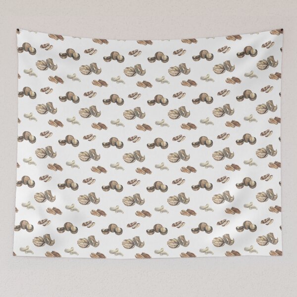 Item preview, Nuts pattern on white designed and sold by Flowersforbear.