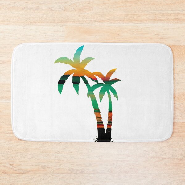 Item preview, green summer sunset tropical palm tree designed and sold by meh4u2.