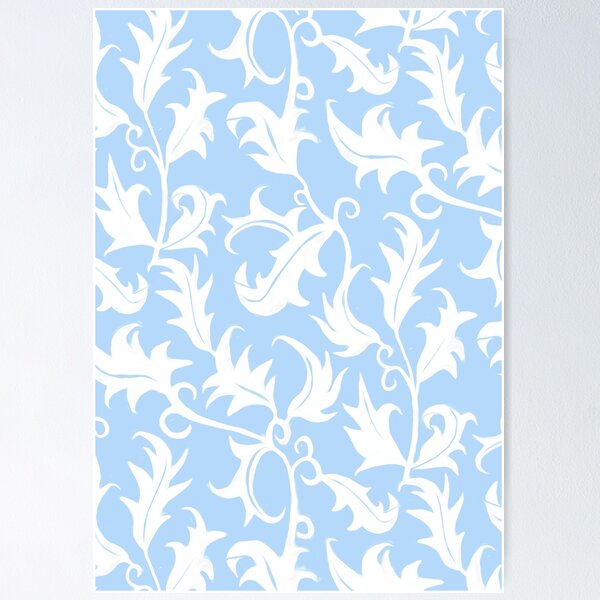 Item preview, Simple Art Nouveau Vines - Periwinkle  designed and sold by TigaTiga.