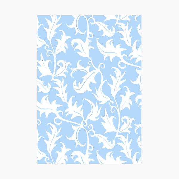 Item preview, Simple Art Nouveau Vines - Periwinkle  designed and sold by TigaTiga.