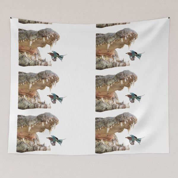 Item preview, Fork-tailed track flies into the open mouth of a crocodile designed and sold by Ingo Gerlach.