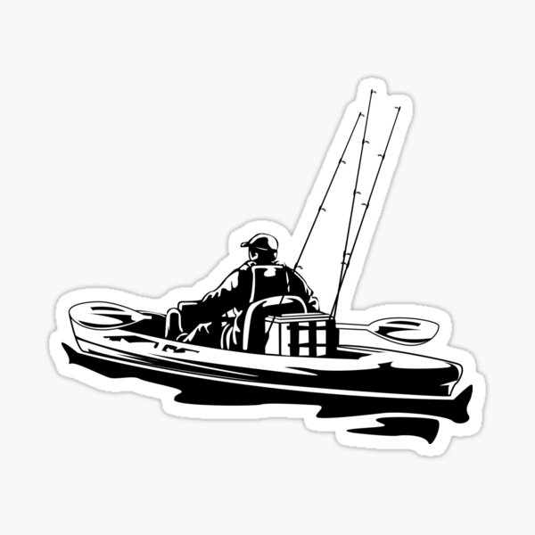 kayak fishing,gift for kayaking lovers Sticker for Sale by Space Art