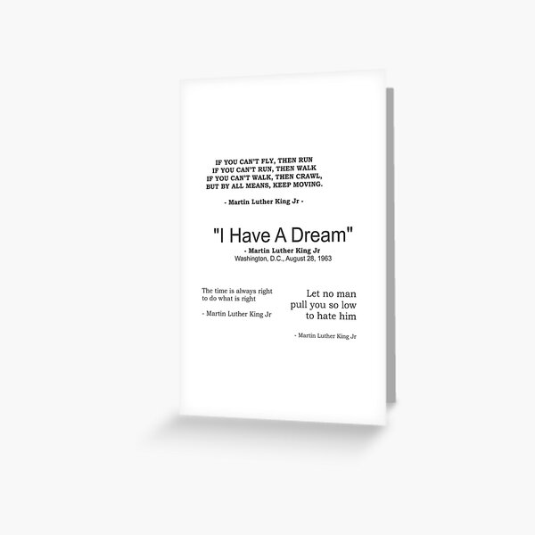 quotes by martin luther king jr sticker pack Greeting Card