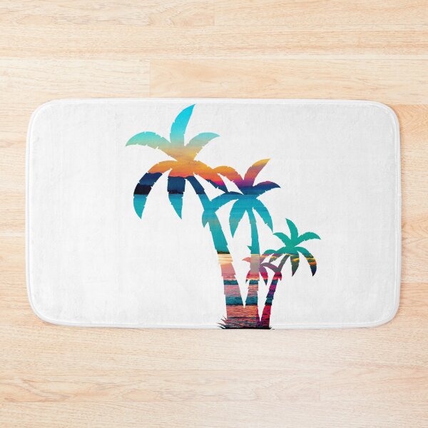 Item preview, blue summer sunset tropical palm tree designed and sold by meh4u2.