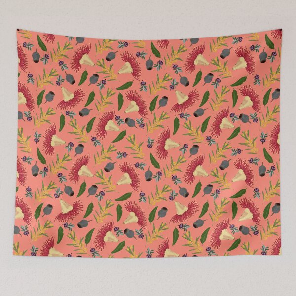 Item preview, Orange Red Flowering Gum Eucalyptus Wattle Gumnut  designed and sold by Lozzie Eliza Designs.