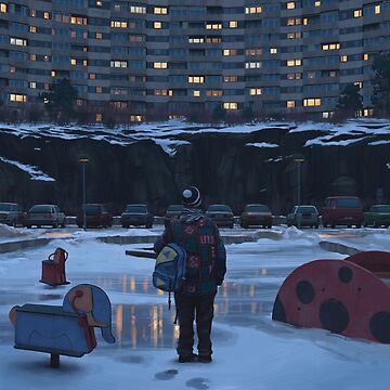 Artwork thumbnail, Bostadsmauer by simonstalenhag