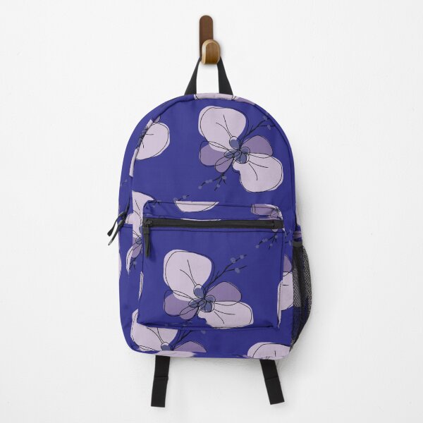 Item preview, Violet flowers on dark moderate blue designed and sold by fowons.