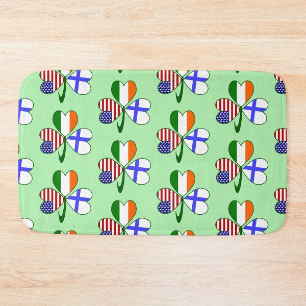 Item preview, Finland Ireland USA Shamrock Flags designed and sold by AuntieShoe.