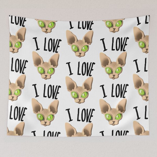 Item preview, I Love Sphynx designed and sold by Sluzinha.