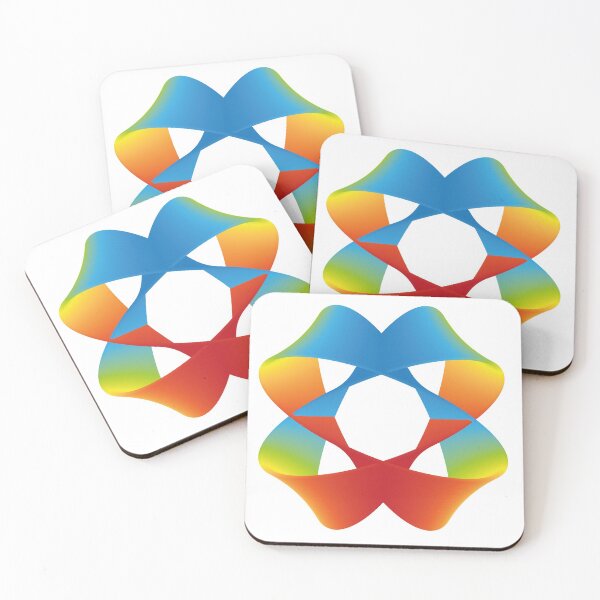 Item preview, Colorful simmetric ribbon shape designed and sold by digoarpi.