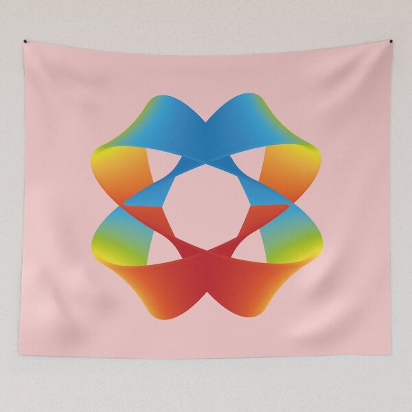 Item preview, Colorful simmetric ribbon shape designed and sold by digoarpi.