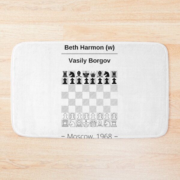 Item preview, Queen's Gambit chess final between Beth Harmon and Vasily Borgov designed and sold by itinerist.