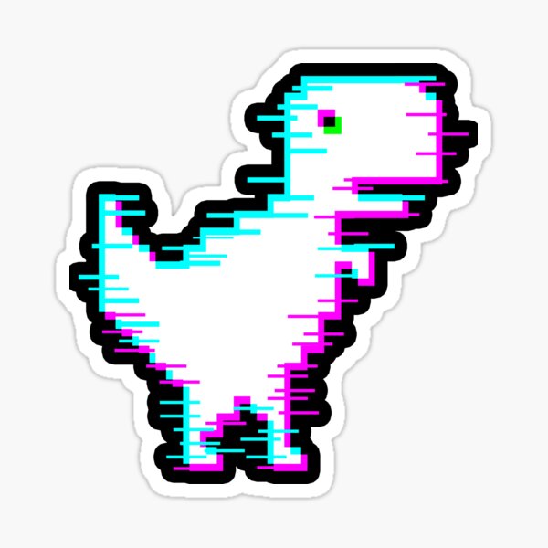 Chrome Dino | The Dinosaur Game | T-Rex Game | No Internet | Sticker