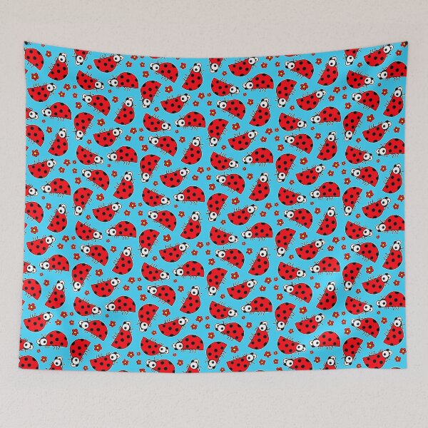 Item preview, Cute Ladybird Ladybug - on blue designed and sold by Adrienne Body.