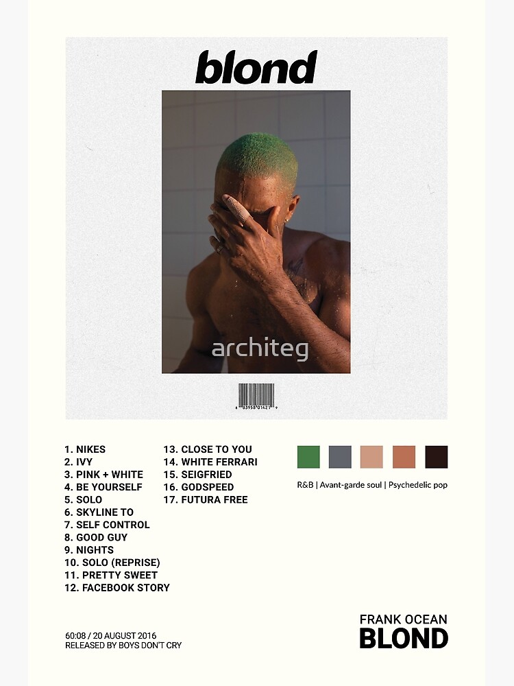 frank ocean blonde album tracklist frank ocean blonde album tracklist