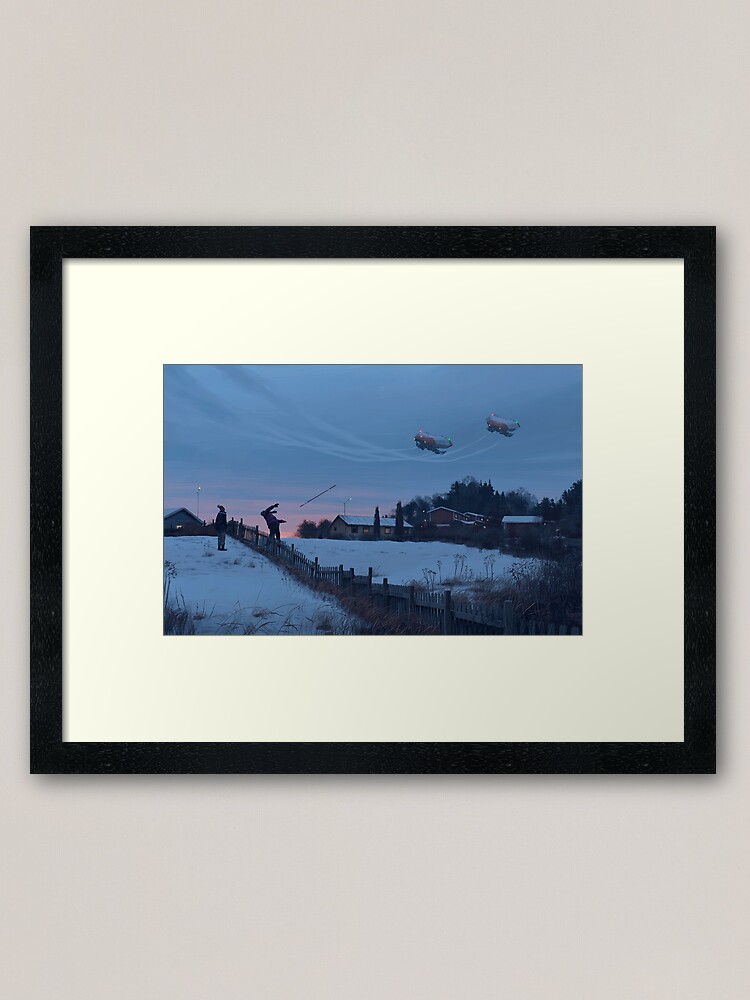 Alternate view of Flodhästen och Datamongot Framed Art Print