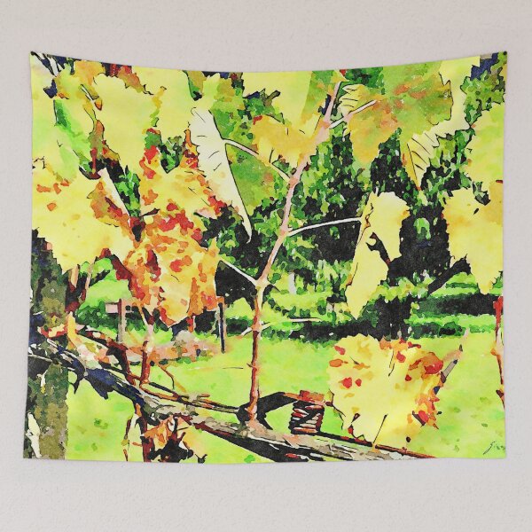 Item preview, Hortus Conclusus: branch with red and yellow leaves designed and sold by Giuseppe Cocco.