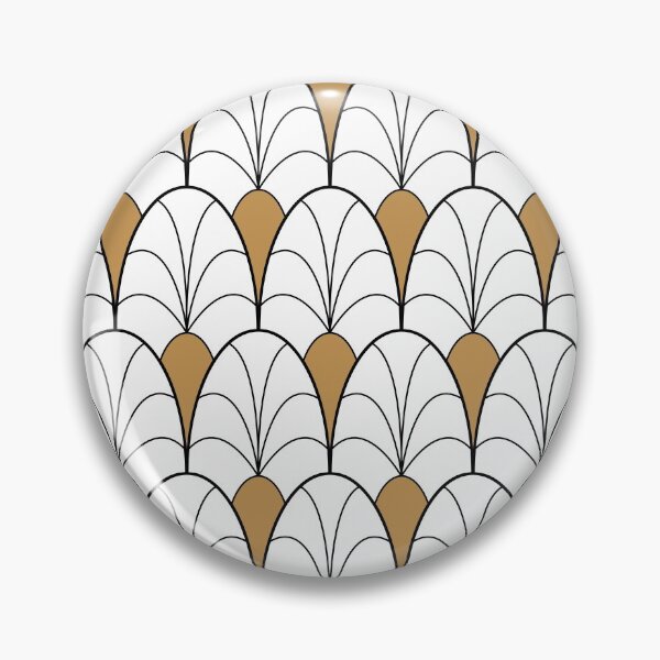 Item preview, Art Deco Calla Lily Pattern in Marigold designed and sold by belly-e-luna.