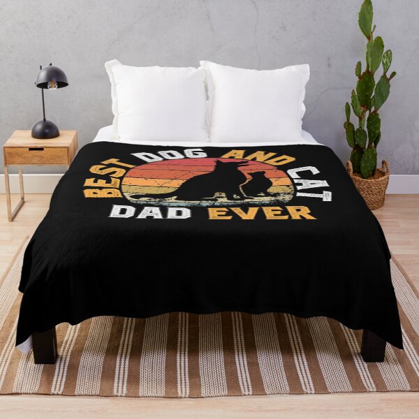 Item preview, Cat and Dog Daddy Gift Vintage Best - Cat and Dog Dad Ever designed and sold by abcxyzsma.