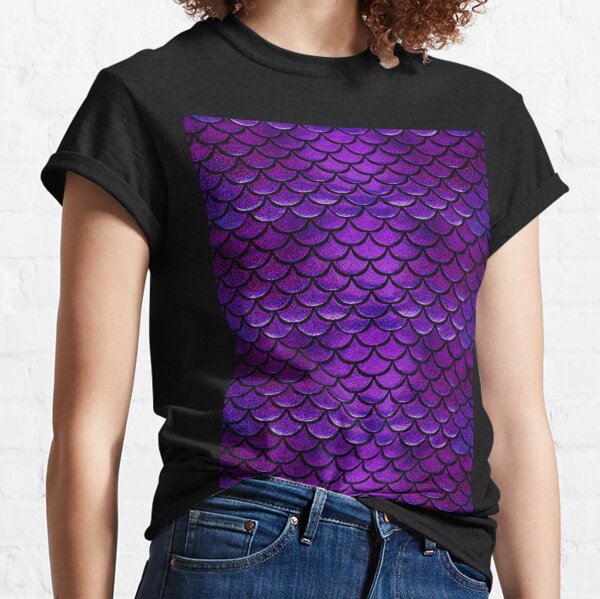 Purple & Blue Mermaid Scales Classic T-Shirt
