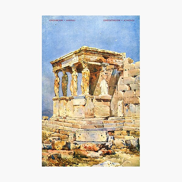 Erechtheion of Acropolis in Athens Photographic Print