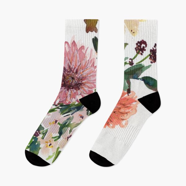 Item preview, dahlia/foxglove/phlox in watercolor designed and sold by kosarandrea.