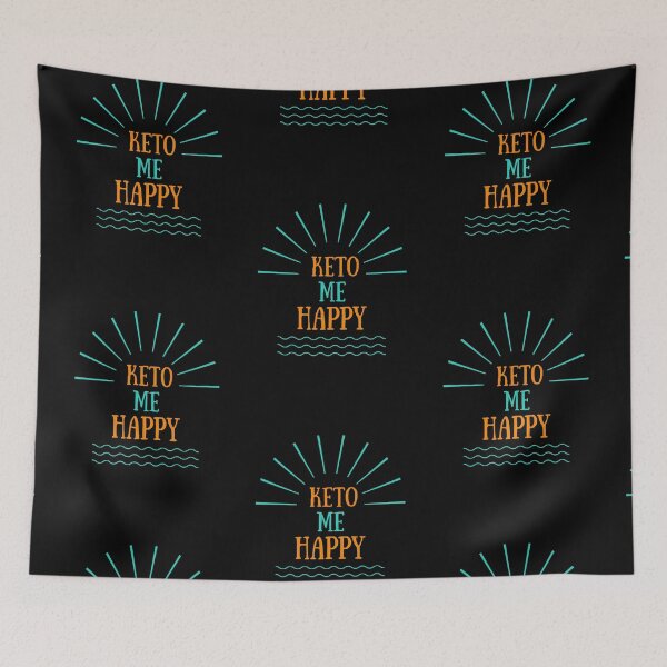 Item preview, KETO ME HAPPY  (blue/orange) designed and sold by Le Plus Three.
