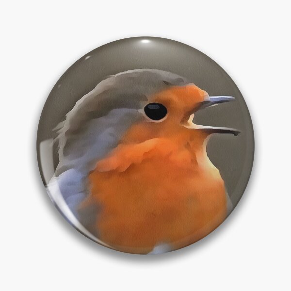 Item preview, European Robin Red and Grey Painting designed and sold by taiche.