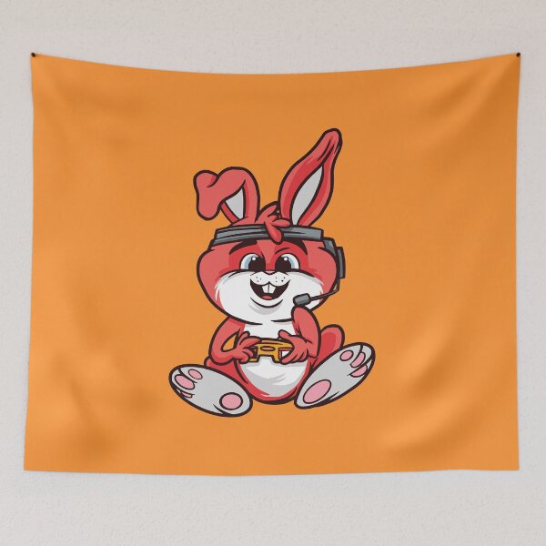 Item preview, Cute Gaming rabbit cartoon gamer life designed and sold by Piztees.