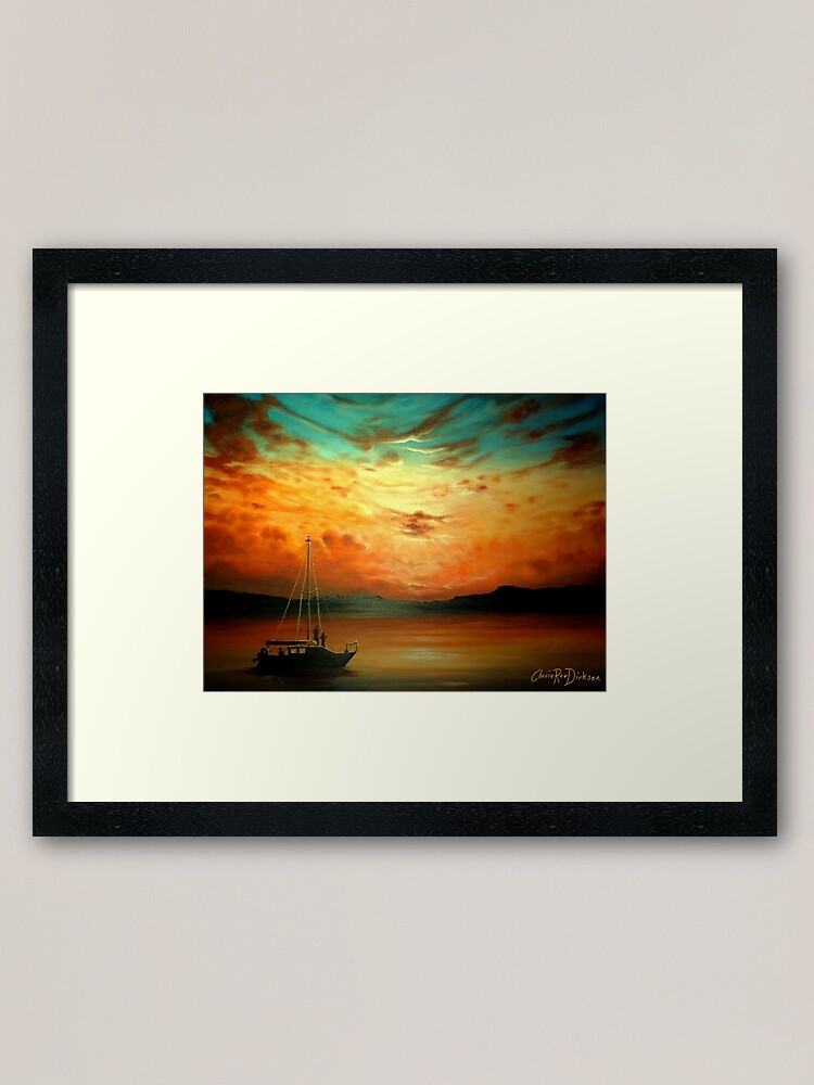 Alternate view of Sunset Sailing... Framed Art Print