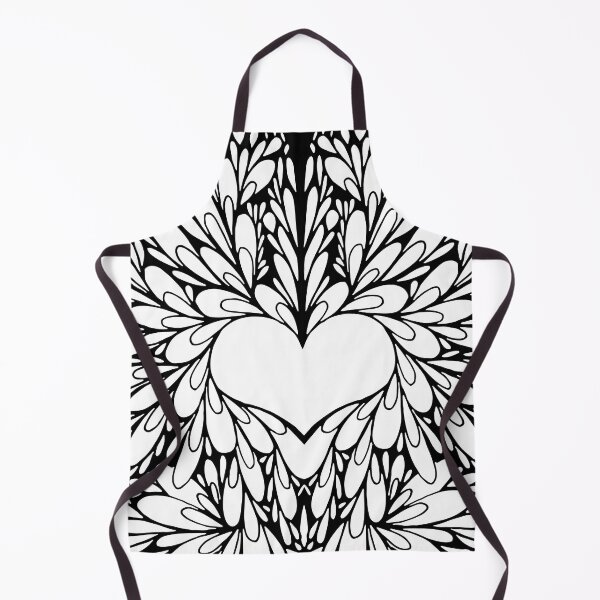 Item preview, Black and White Blossoming Heart designed and sold by kallyfactory.