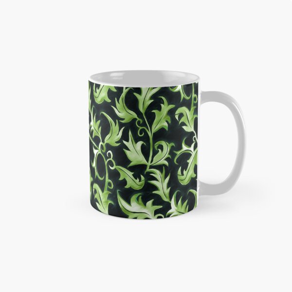 Item preview, Hand Painted Art Nouveau Vines - Velvet Green designed and sold by TigaTiga.