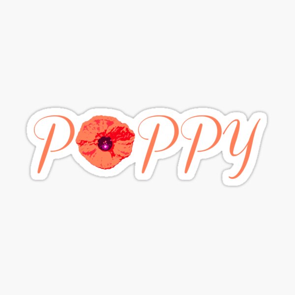 Poppy Name Stickers Redbubble