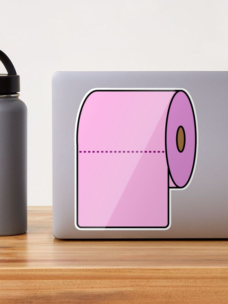 Toilet Paper Pink Sticker for Sale by Alessandro-M19