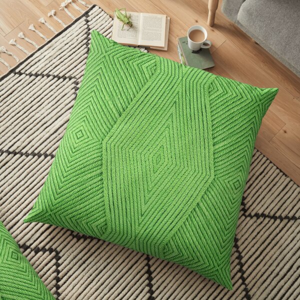 Knitting Green Floor Pillow