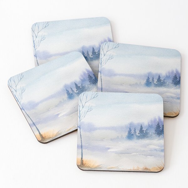 Item preview, Winter Scenery Watercolour designed and sold by VibrantGifts.