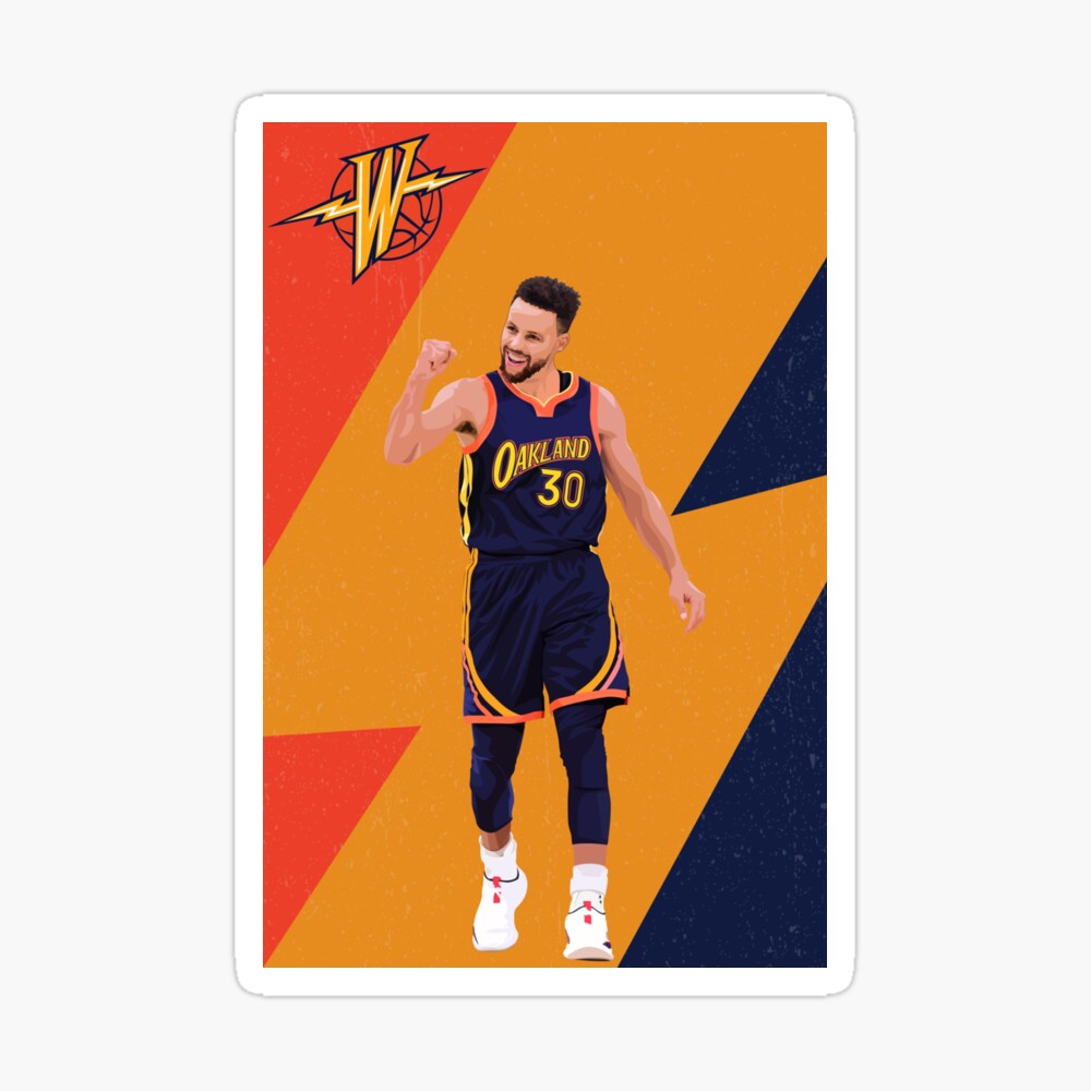 Stephen Curry Oakland Golden Illustration | Sticker