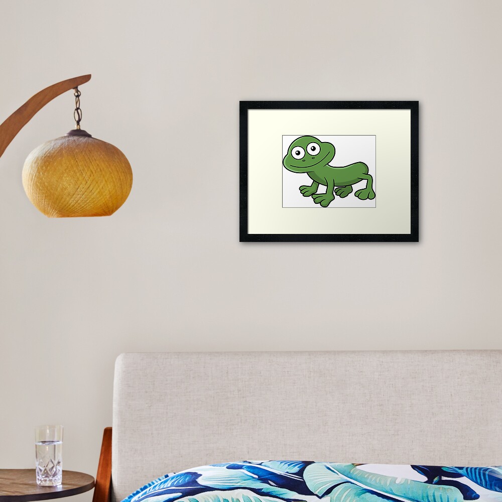 Sausage Frog Framed Art Print