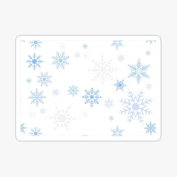 Cute Snowflake Pattern Dark Blue Sticker